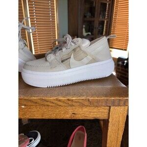 Nike Air Force 1 Shadow Shoes Womens Size 6.5 Beige White Platform SWOOSH NEW